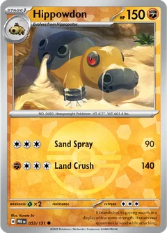 Hippowdon Poke ball Holo 53